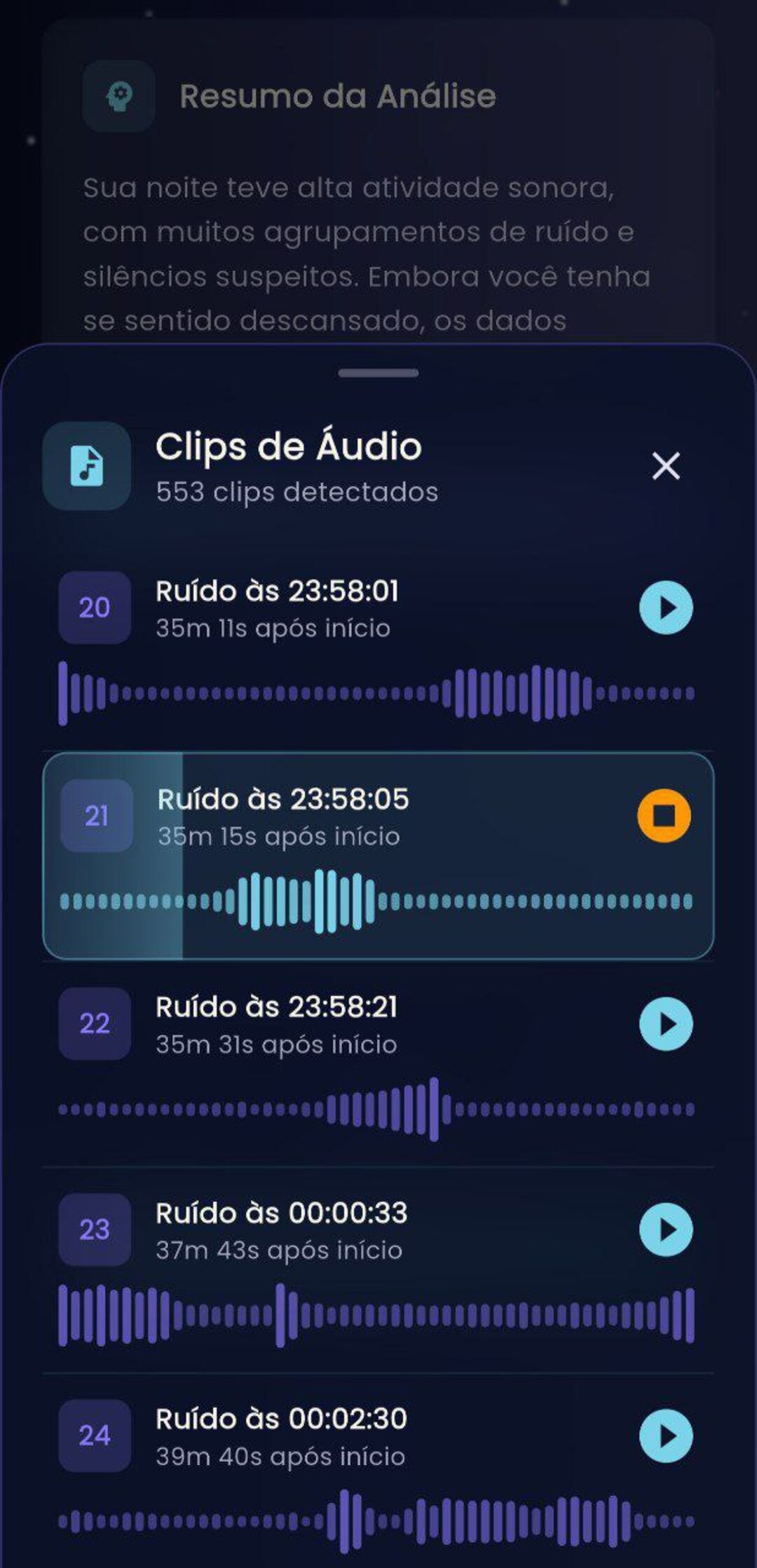 Clips de Áudio